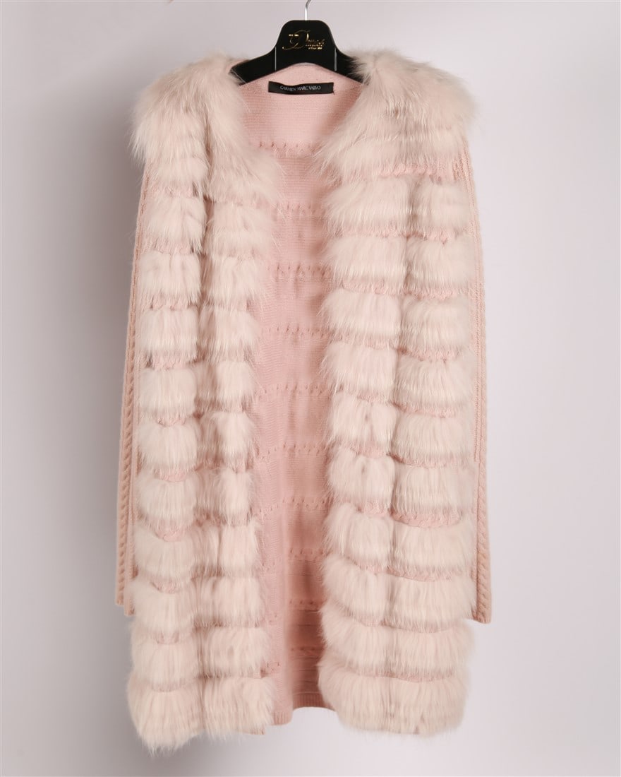 Carmen Marc Valvo, Cashmere and Fox Sweater (1 of 6)