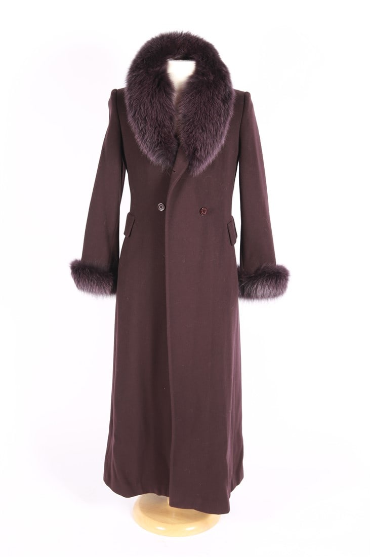 Marshall Field's, Purple Wool and Fur Coat (1 of 4)
