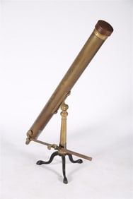 Large Brass Astronomical Telescope