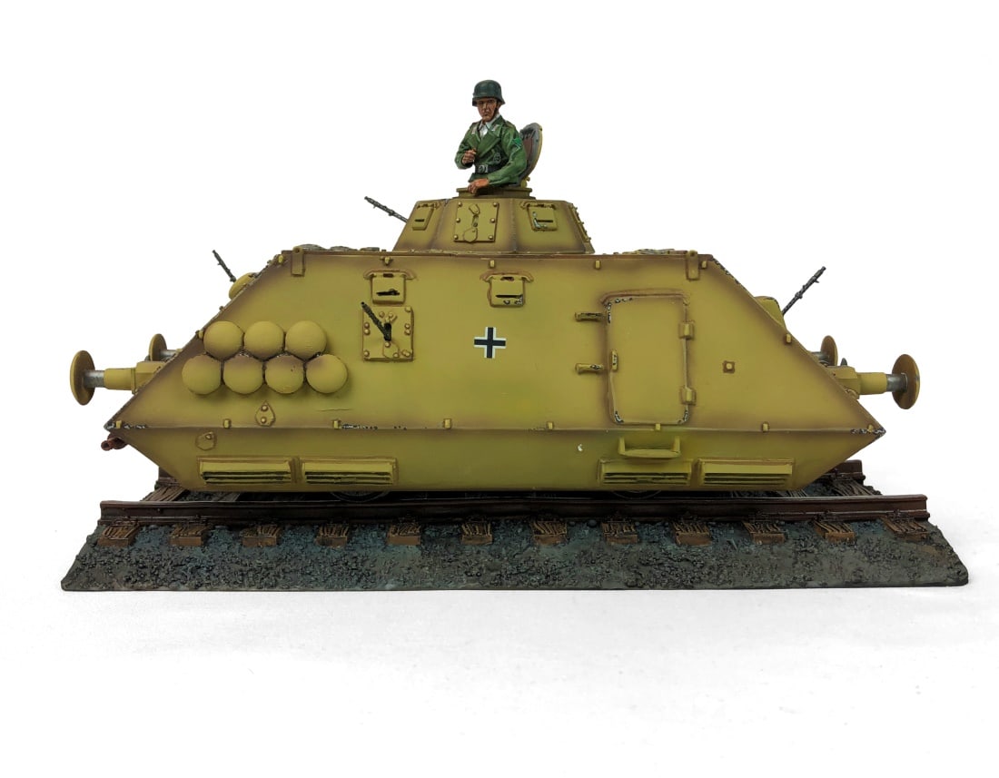 Collectors Showcase German Armored Train: The Collectors Showcase WW II German Armored Train w/ Turret - CS01060 1/30 Scale Complete in box.