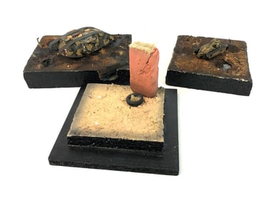 Three Small Custom Diorama Sections