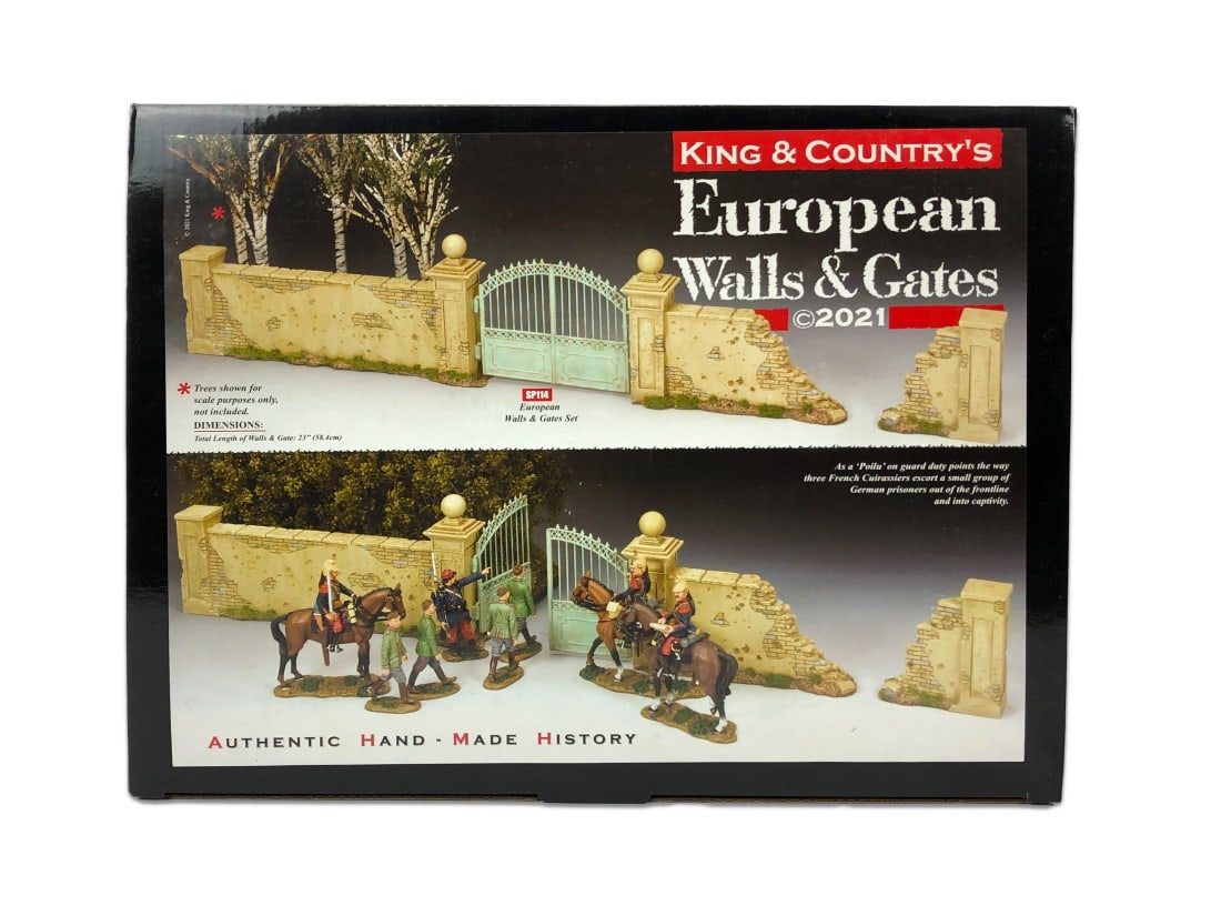 King & Country - SP114 - European Walls & Gates: Wall sections with gate. Complete in box.