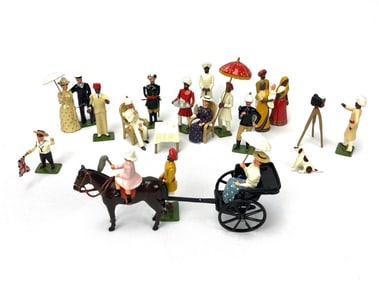 W.M. Hocker - 21 Painted Metal Figurines