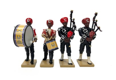 W. Britain - Purbiah Musician Figurines (3)