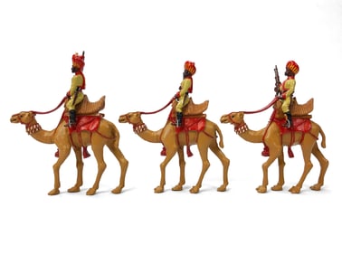 W. Britain - Three Bikanir Camel Corps Figurines