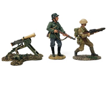 King & Country - Two Figurines & Machine Gun