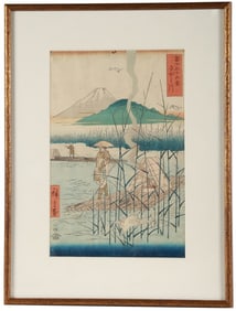 Utagawa Hiroshige, "Sagamigawa" Woodblock