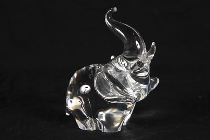 Steuben, Crystal Elephant Figurine
