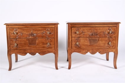 Davis Cabinet Company, Pair of Wood Nightstands