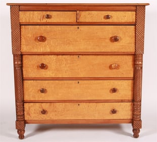 Empire Style Bird's Eye Maple Bonnet Chest