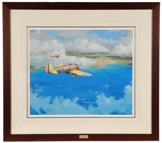 Robert McGreevy, "94th Pursuit ... " Oil Painting