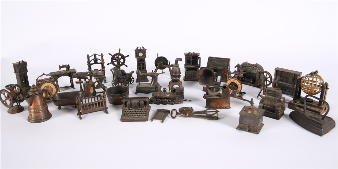 Collection of Miniature Cast Metal Figurines (1 of 9)