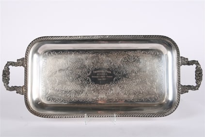 "Tropical Park" Silver Plated Rectangular Trophy