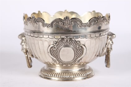 Silver Plated Lion's Head Bowl