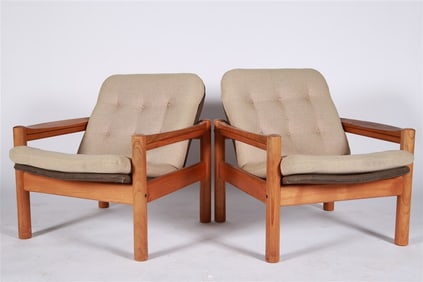 Domino Mobler, Pair of Teak Framed Chairs