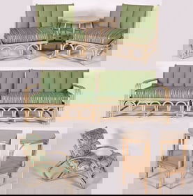 Ficks Reed, Eight-Piece Bamboo Patio Set