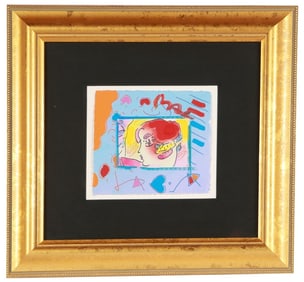 Peter Max, "Profile Series" Mixed Media