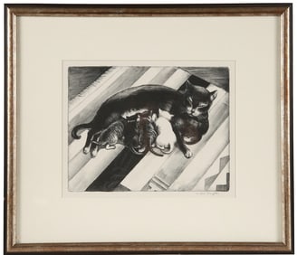 Mabel Dwight (American), "The Family" Lithograph