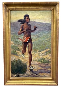 Attrib. Carl Moon, Oil Running Native American