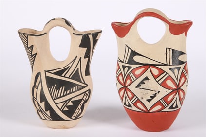 Collection of Two Polychrome Wedding Jars