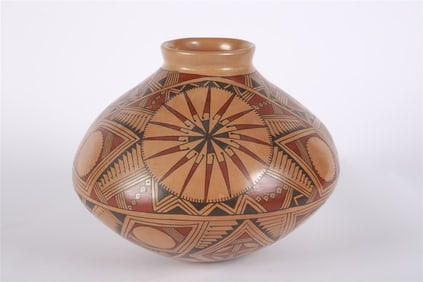 Sofia de Tena, Polychrome Painted Pottery Vase