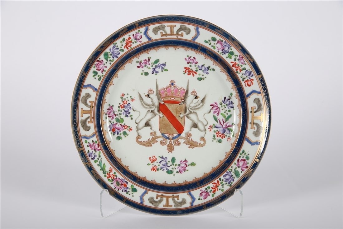 Armorial Style Porcelain Plate (1 of 7)