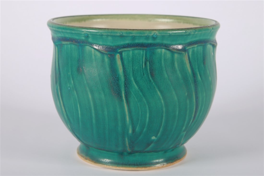 Pewabic, Blue Ceramic Pot/Planter (1 of 3)