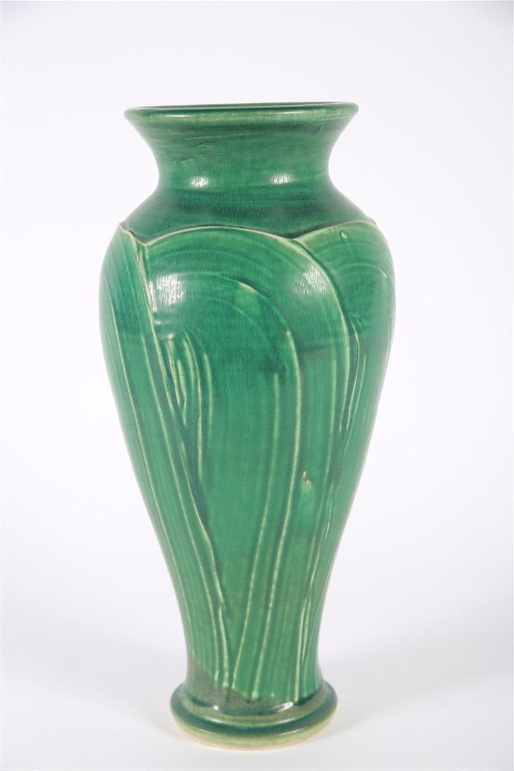 Pewabic, XL "Classic" Green Vase (1 of 3)