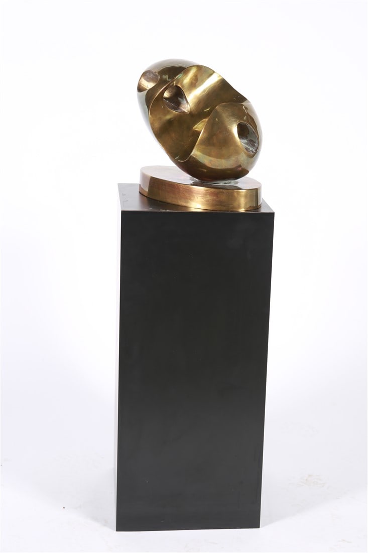 Brass Modernist Abstract Sculpture (1 of 6)