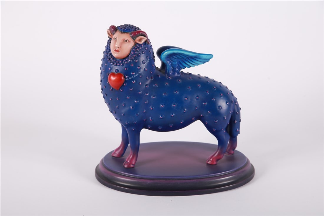 Sergio Bustamante (Mexican), Resin Ram Sculpture (1 of 5)