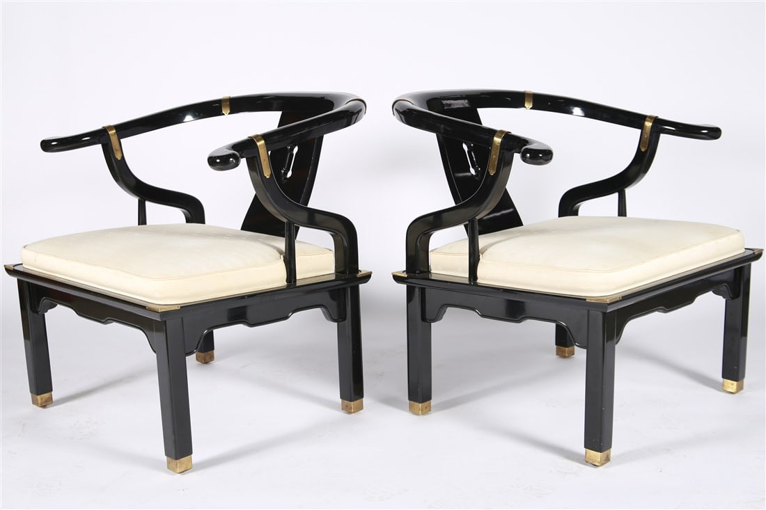 James Mont for Century, Pair of Horseshoe Chairs (1 of 8)
