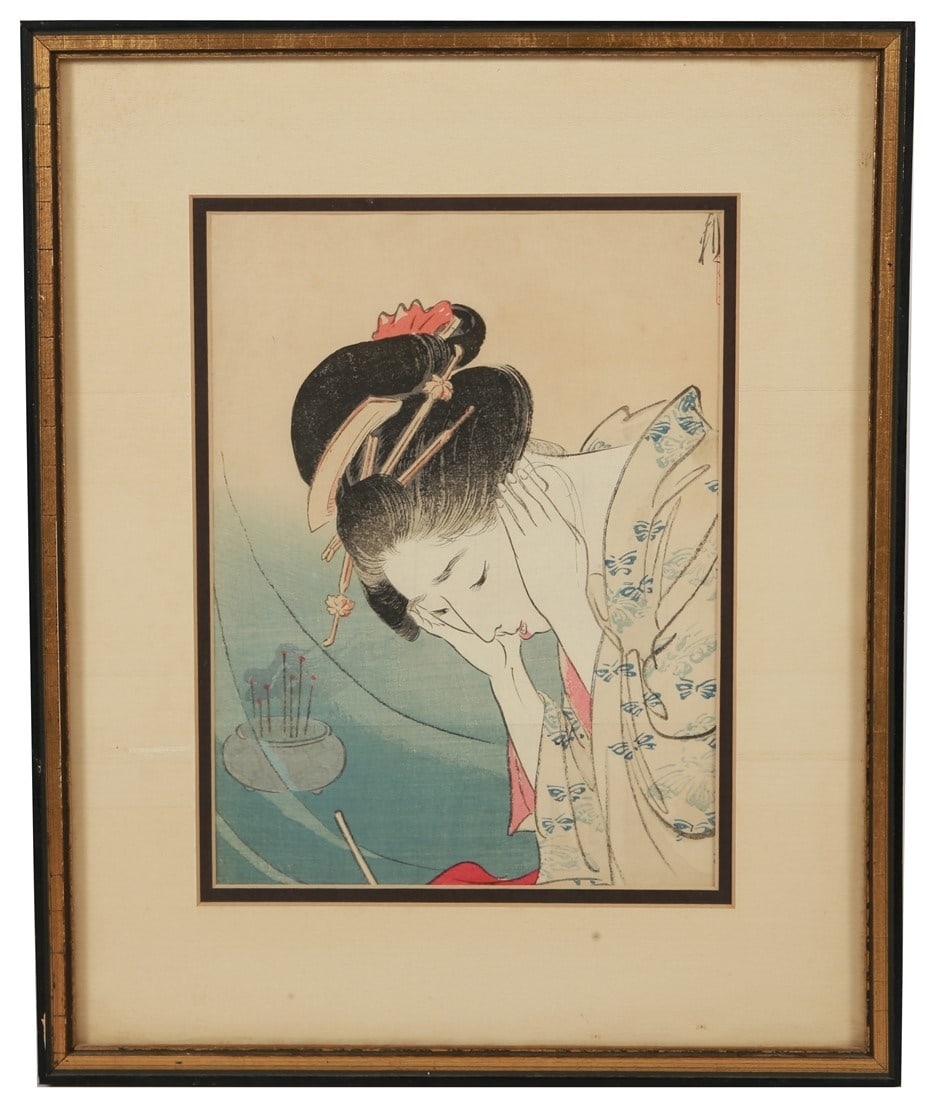 Gekko, "First Thunder Kuchi-e" Woodblock Print (1 of 5)