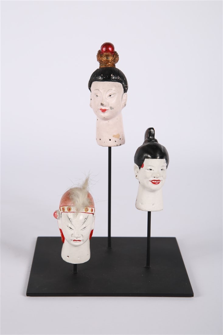 Collection of Mounted Ceramic Puppet Heads (1 of 7)
