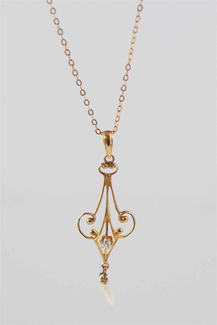 10k Yellow Gold Ladies' Lavalier (1 of 5)