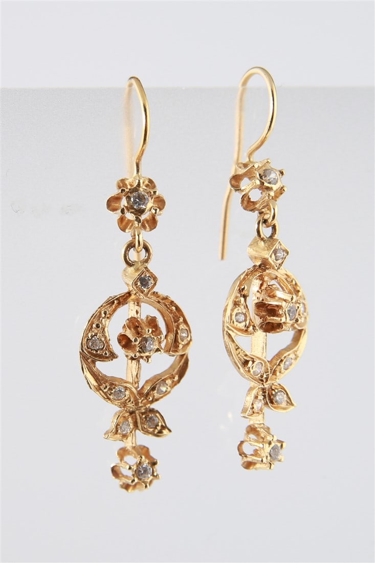 14k Yellow Gold Dangle Earrings (1 of 3)