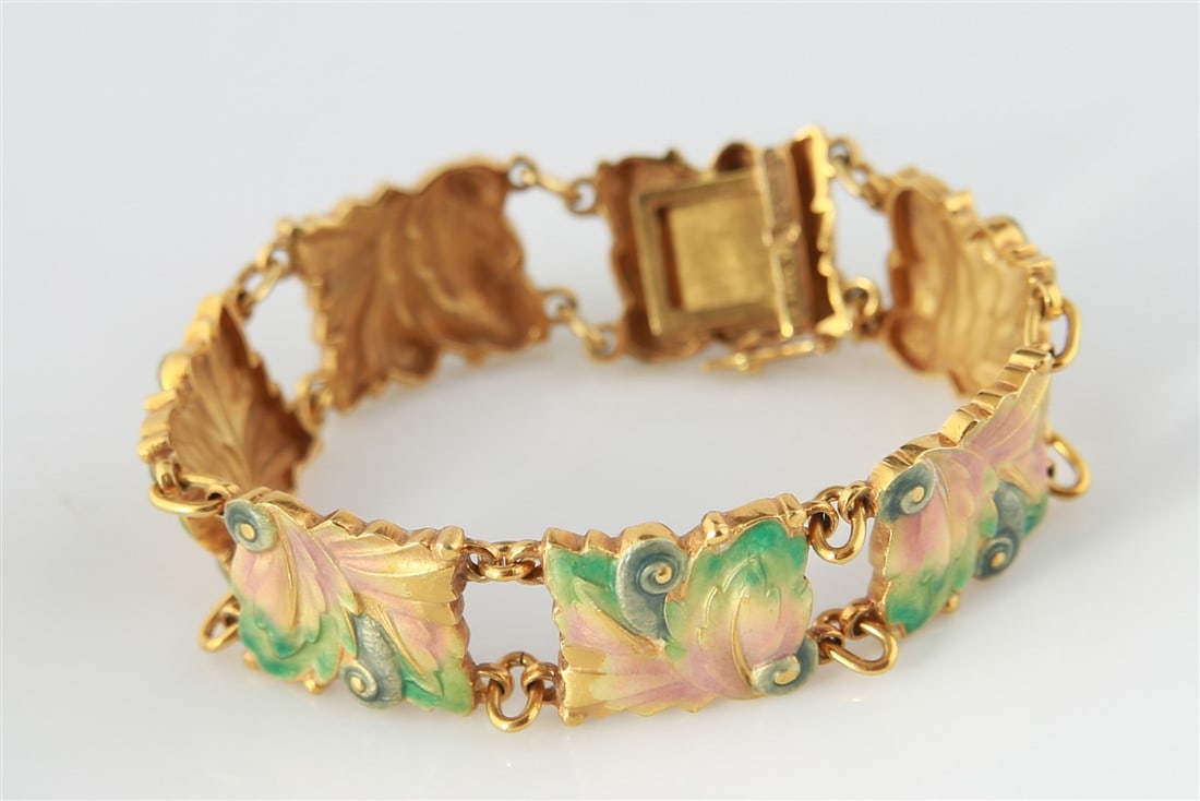 Masriera 18k Plique-A-Jour Bracelet (1 of 7)