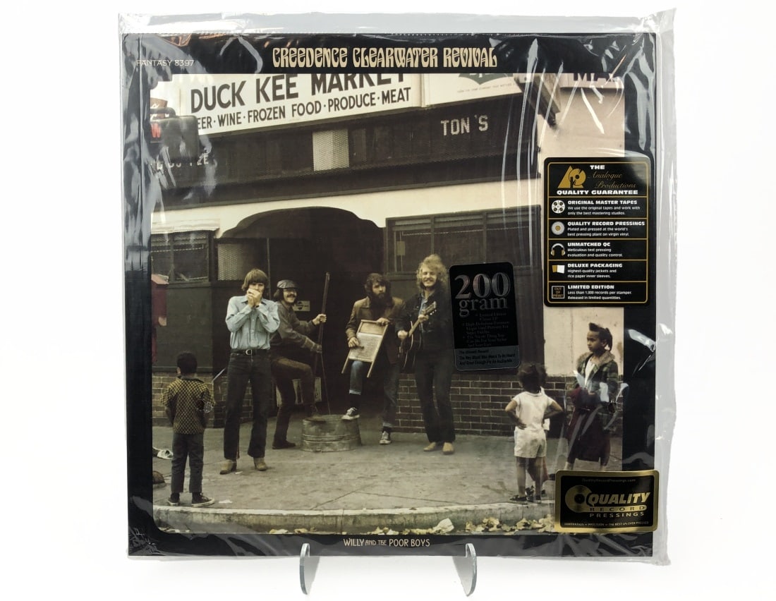 Analogue Productions CCR/Willy and the Poor Boys: Analogue Productions. Creedence Clearwater Revival/Willy and the Poor Boys. Still sealed in original loose bag. Perforation intact. 200 gram.