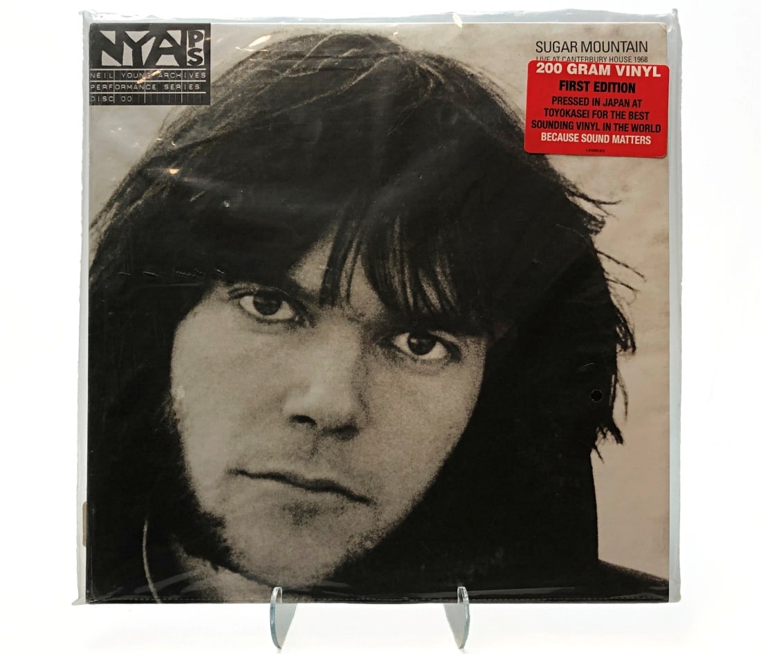Audiophile Neil Young/Sugar Mountain: Audiophile. Neil Young/Sugar Mountain Live at Canterbury House 1968. Sealed in plastic.