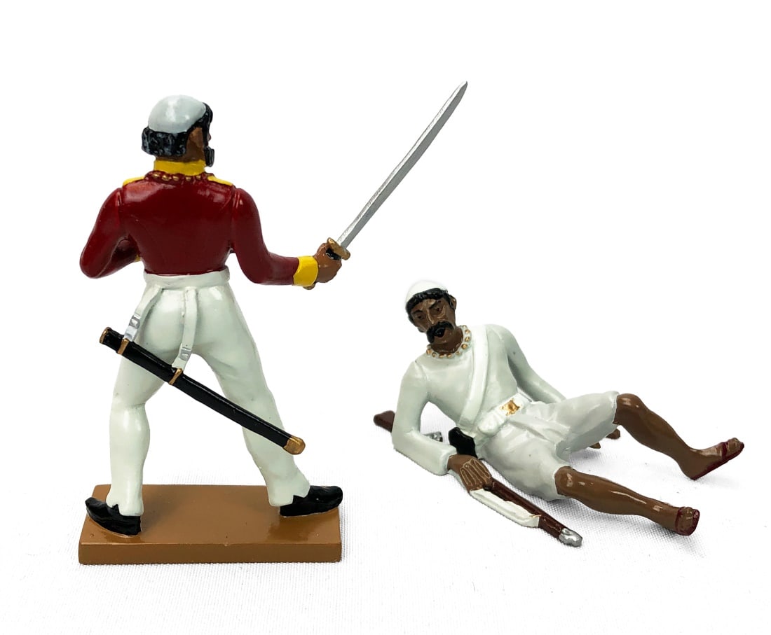 W. Britain 43096 - Sepoys Command Set No.1: Painted metal. Complete in box.
