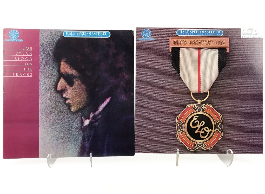 Half Speed Mastered ELO/Greatest Bob Dylan/Blood: Half Speed Mastered. Electric Light Orchestra/Greatest Hits and Bob Dylan/Blood on the Tracks.