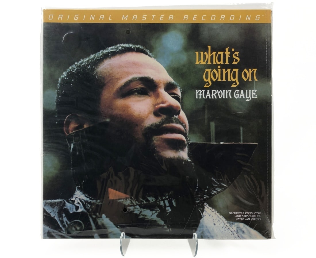 MFSL Marvin Gaye/What's Going On: Mobile Fidelity Sound Lab. Marvin Gaye/What's Going On. Still sealed in original loose bag. Perforation intact. Special limited edition No. 5039.