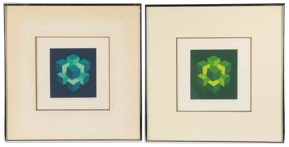 Brian Halsey, Two Framed "Anomalon" Serigraphs (1 of 6)