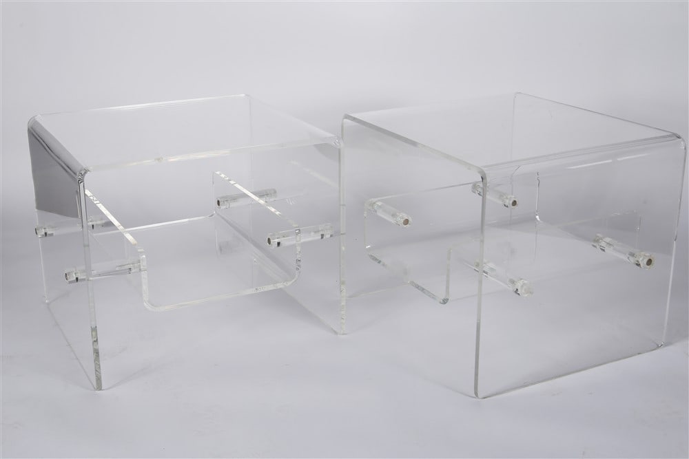 Pair of Acrylic Side Tables (1 of 4)