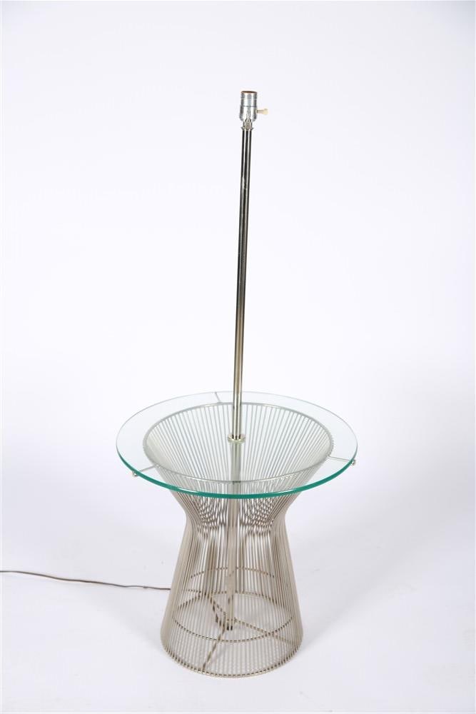 Laurel, Knoll-Style Wire Floor Lamp Table (1 of 4)