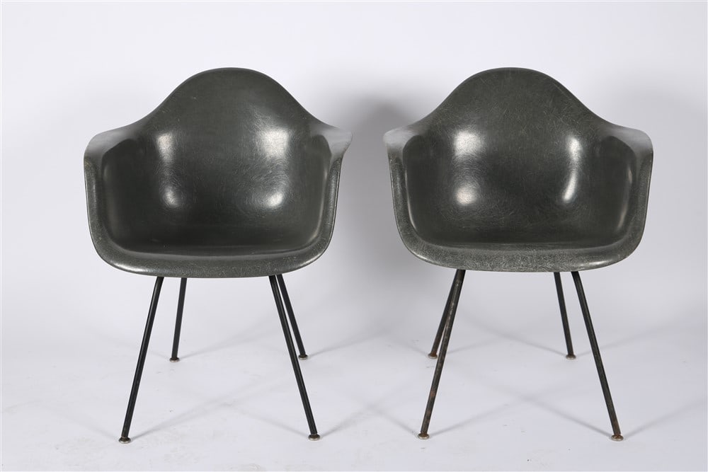 Eames for Herman Miller, Two Gray DAX Chairs (1 of 7)
