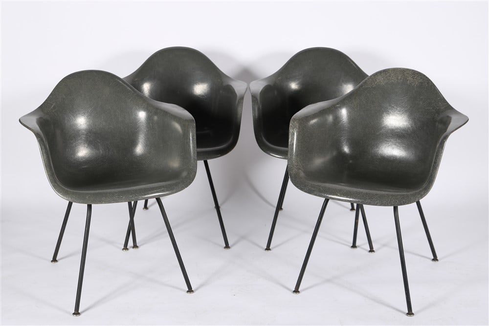 Eames for Herman Miller, Four Gray DAX Chairs (1 of 3)