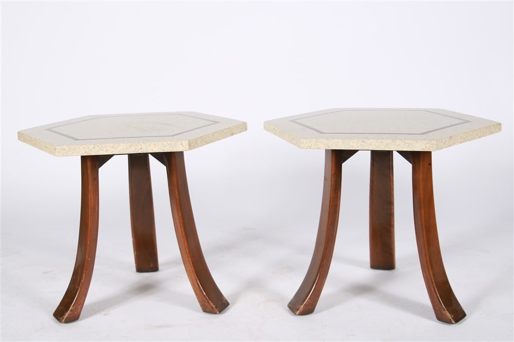 Harvey Probber, Pair of Hexagonal Side Tables (1 of 6)