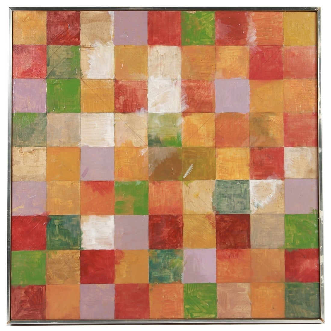 Oil on Canvas Squares Painting (1 of 5)