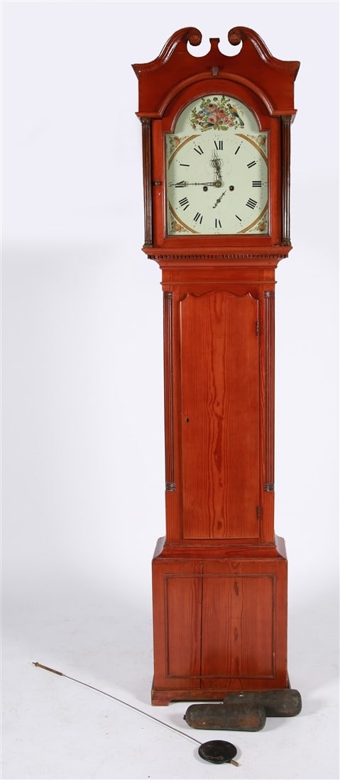 19th Century Tall Case Clock with Painted Face (1 of 5)