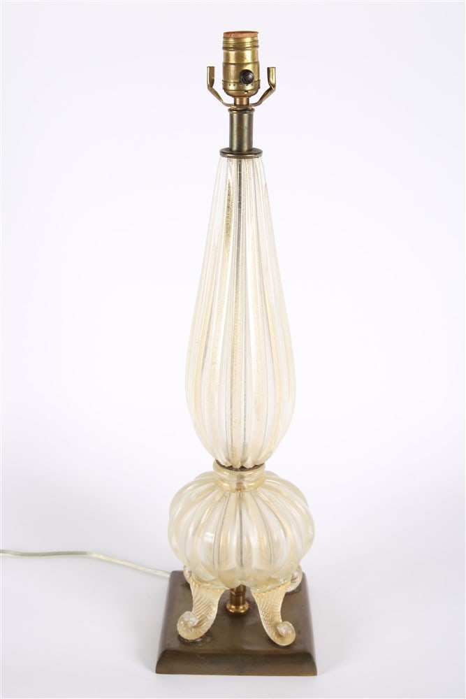 Attrib. Barovier and Toso, Murano Glass Lamp (1 of 3)